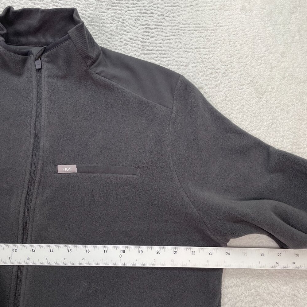 Figs On Shift Fleece Jacket Men's Size XL Full Zip Gray Scrubs MXXOW1007 - Picture 4 of 7